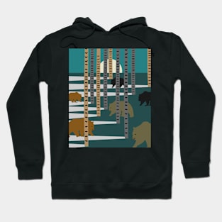 Bears walking in the forest Hoodie